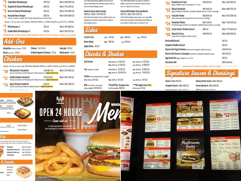 Whataburger Menu