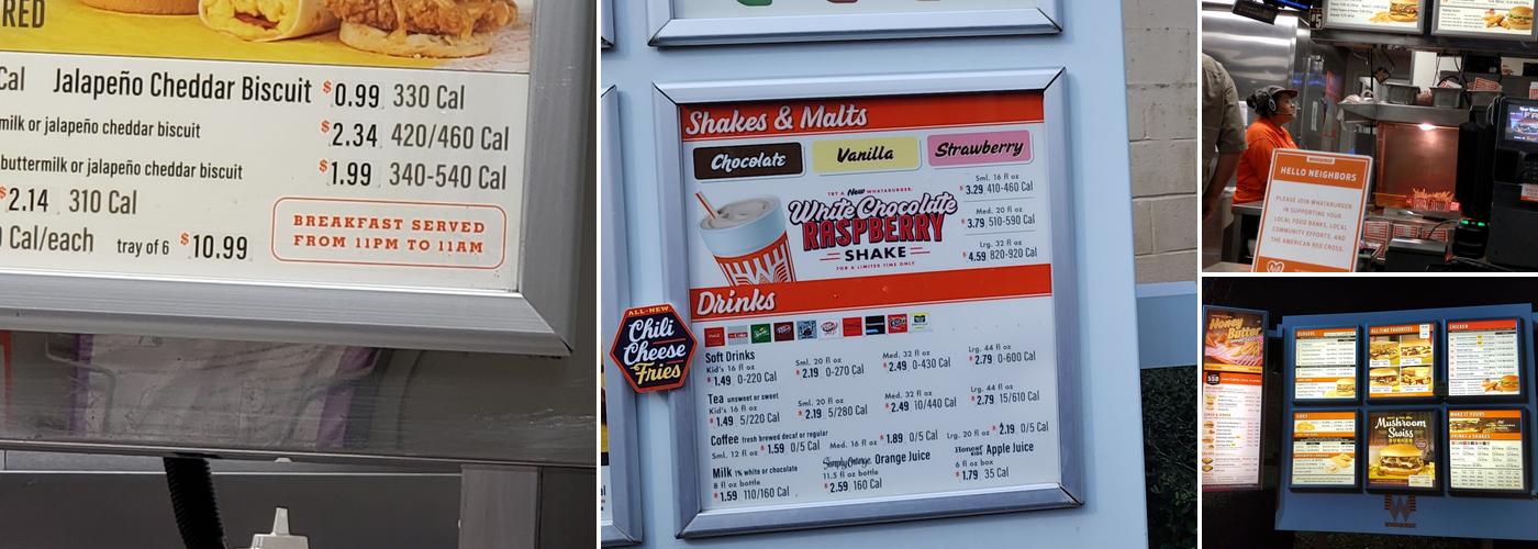 Whataburger Menu
