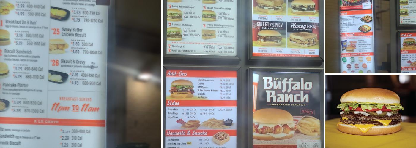 Whataburger Menu