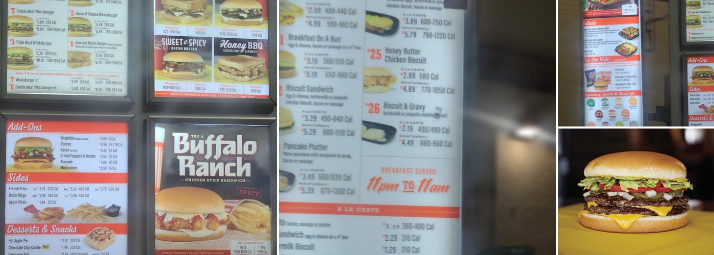 Whataburger Menu