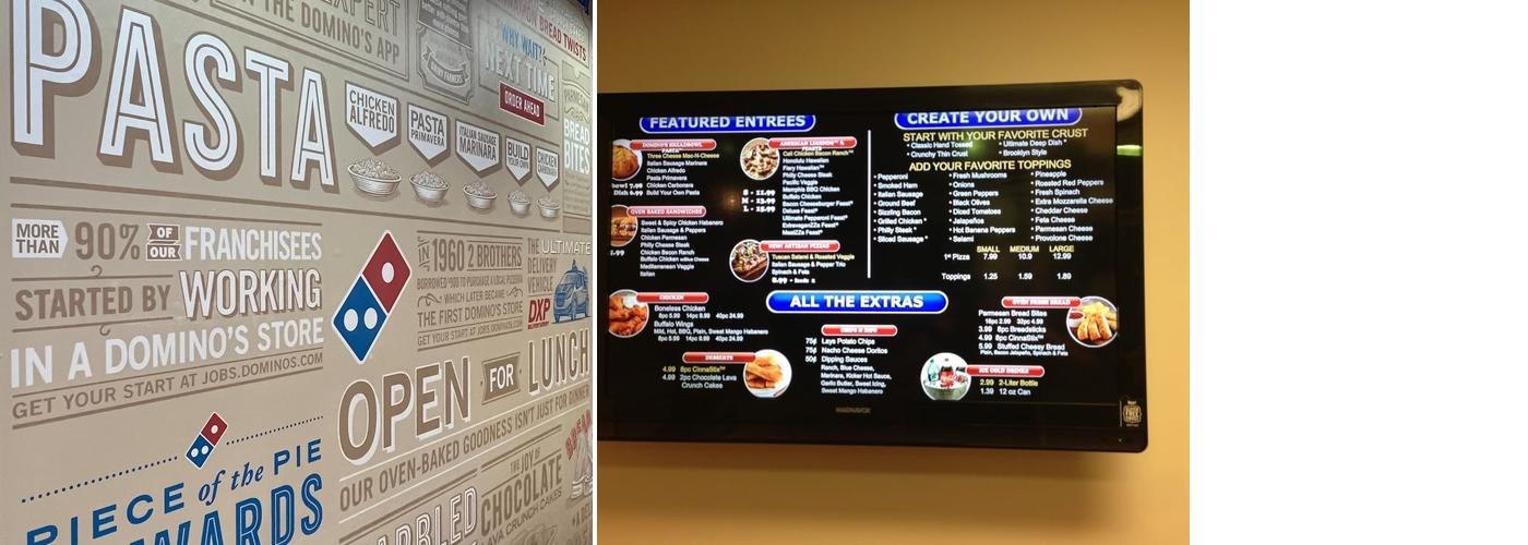 Domino's Pizza Menu