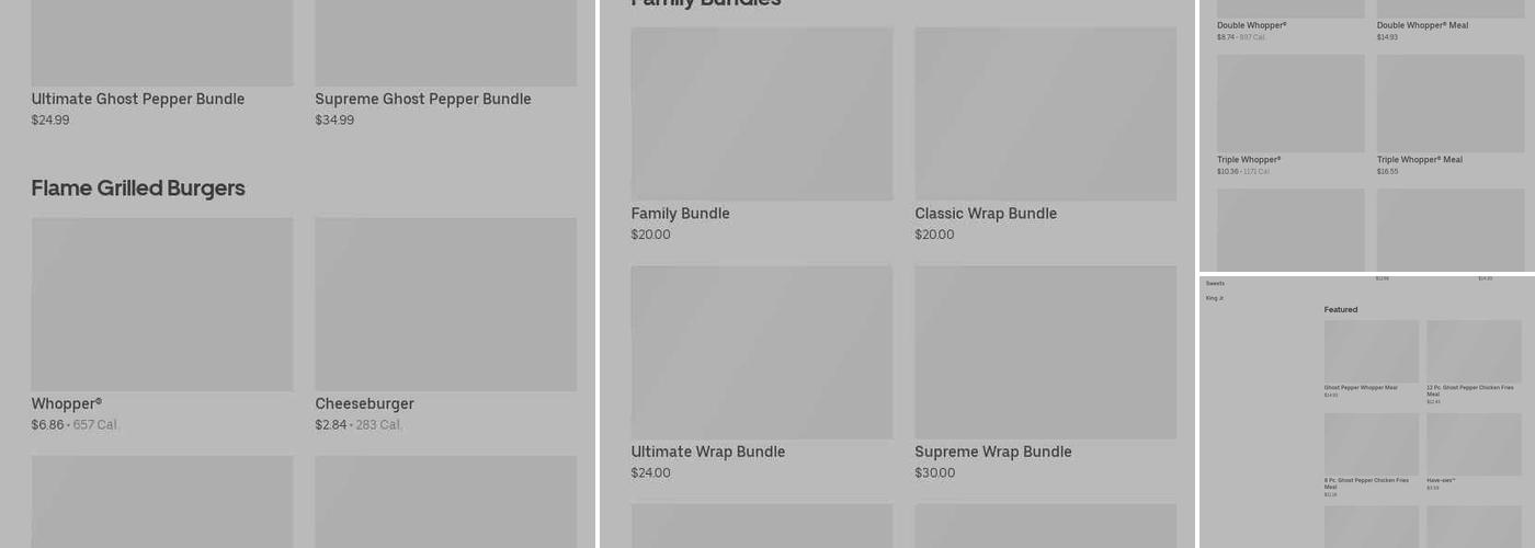 Burger King Menu