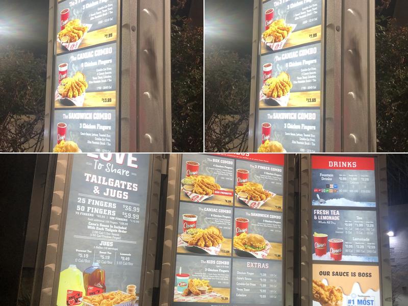 Raising Cane's Chicken Fingers Menu