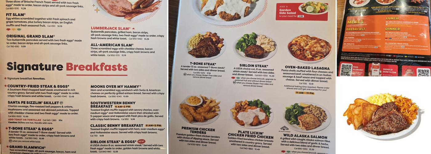 Denny's Menu