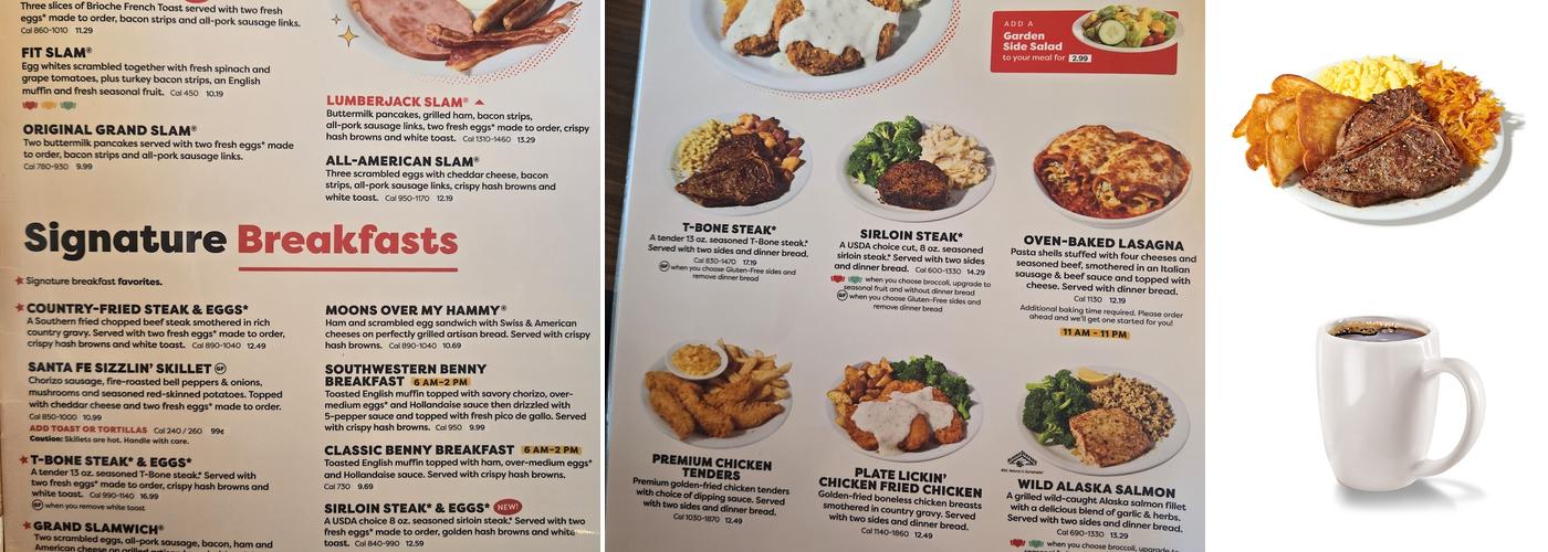 Denny's Restaurant Menu