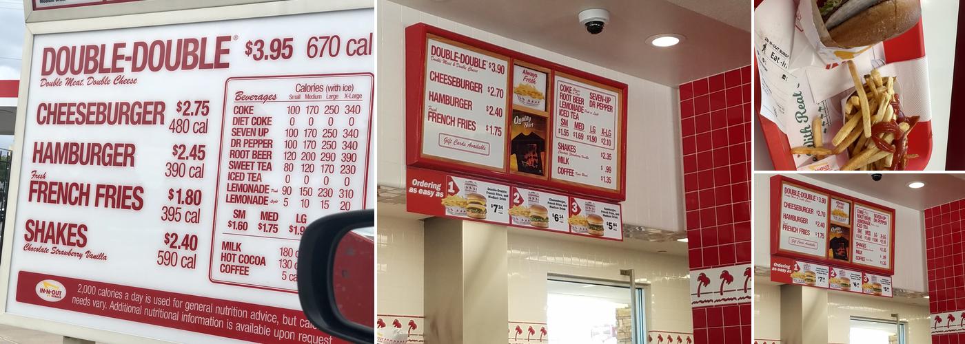 In-N-Out Burger Menu