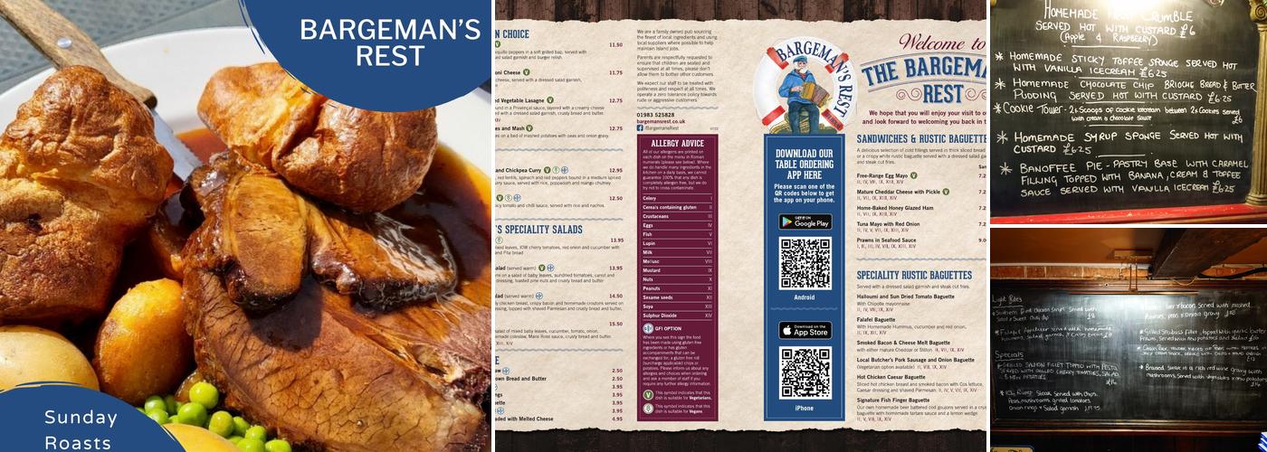 The Bargeman's Rest Menu