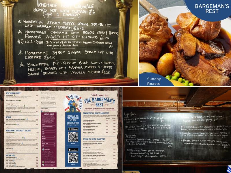 The Bargeman's Rest Menu