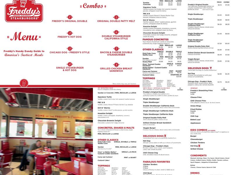Freddy's Frozen Custard & Steakburgers Menu