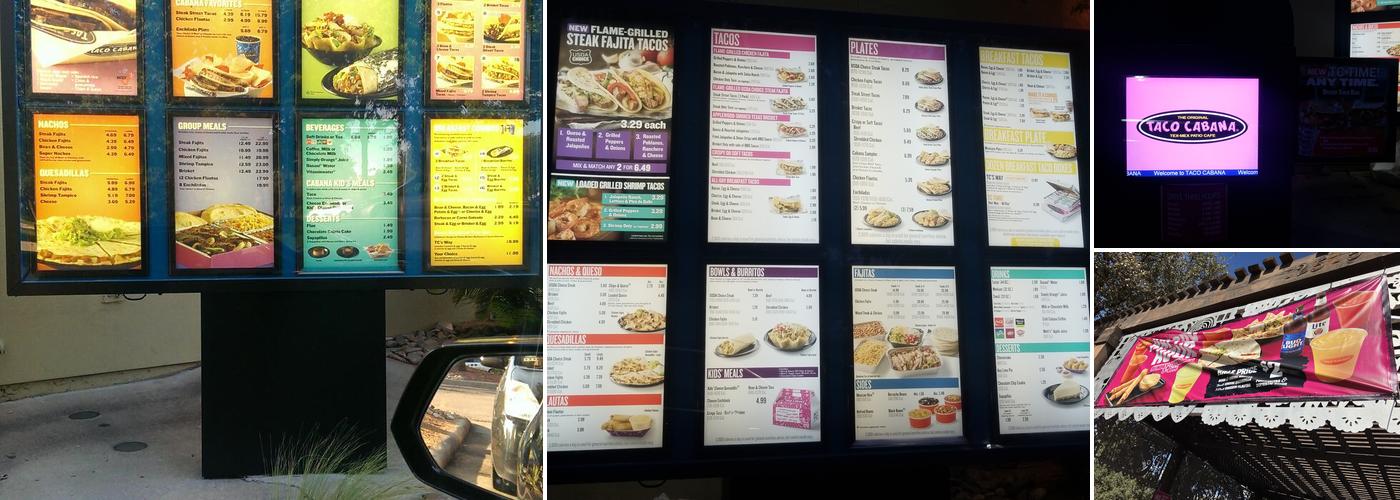 Taco Cabana Menu