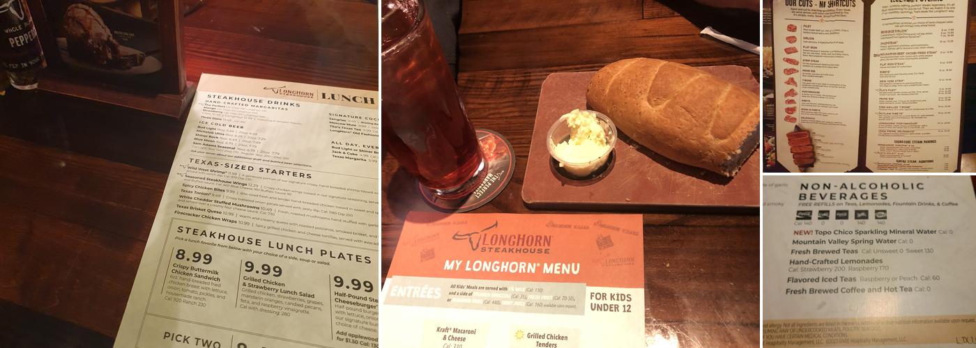LongHorn Steakhouse Menu