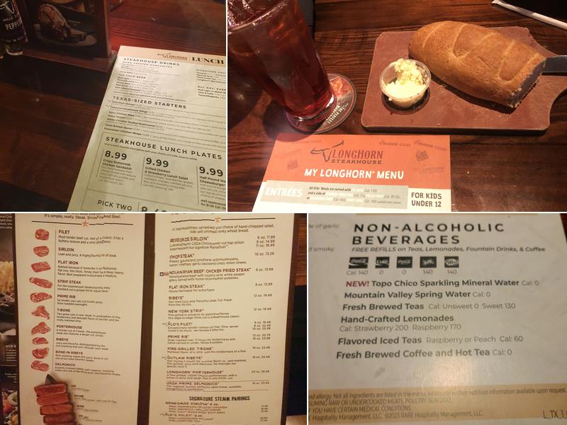 LongHorn Steakhouse Menu