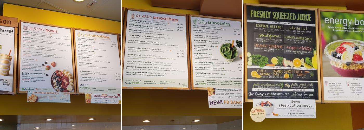 Jamba Menu