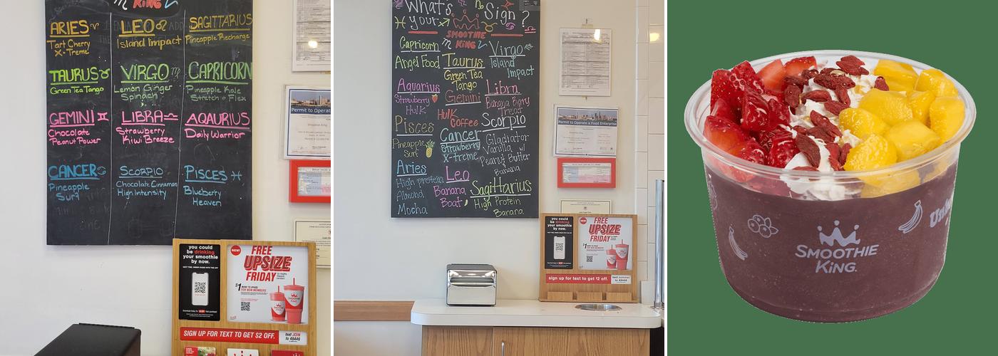 Smoothie King Menu
