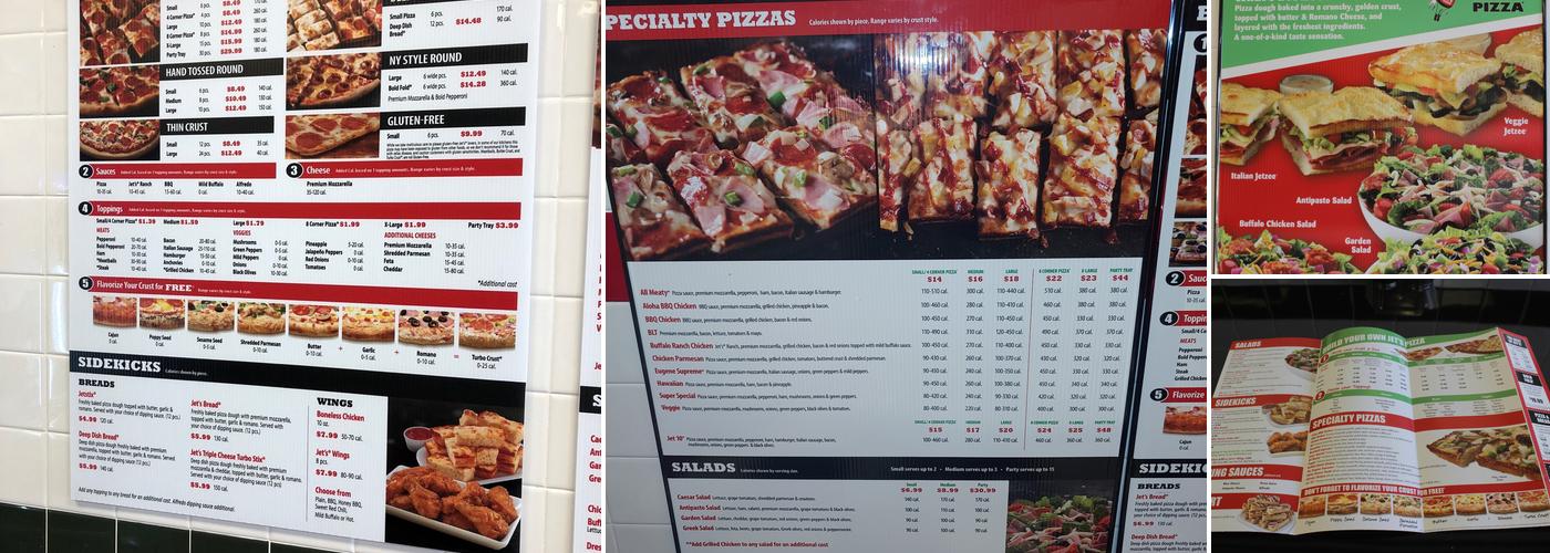 Jet's Pizza Menu