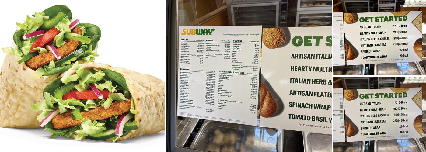Subway Menu
