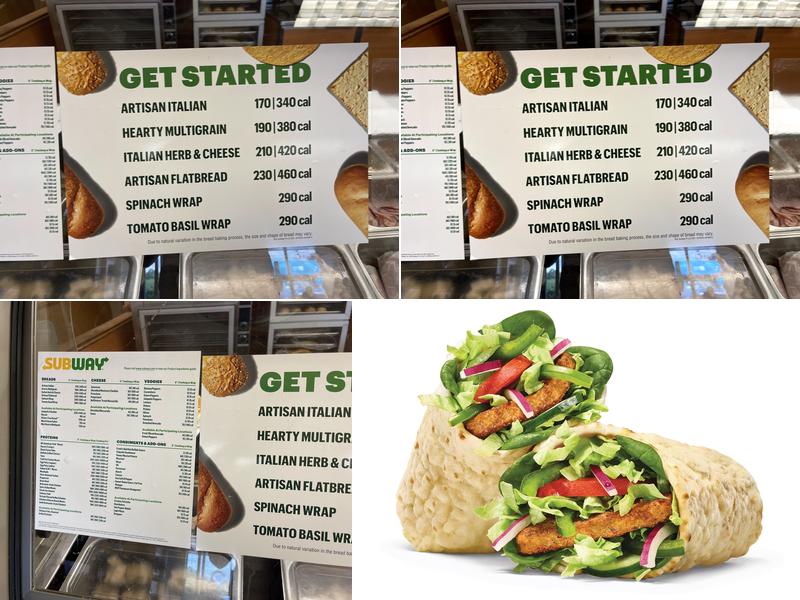 Subway Menu