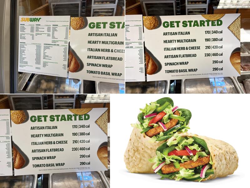 Subway Menu