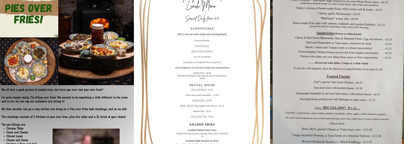 The Malt Shovel Menu