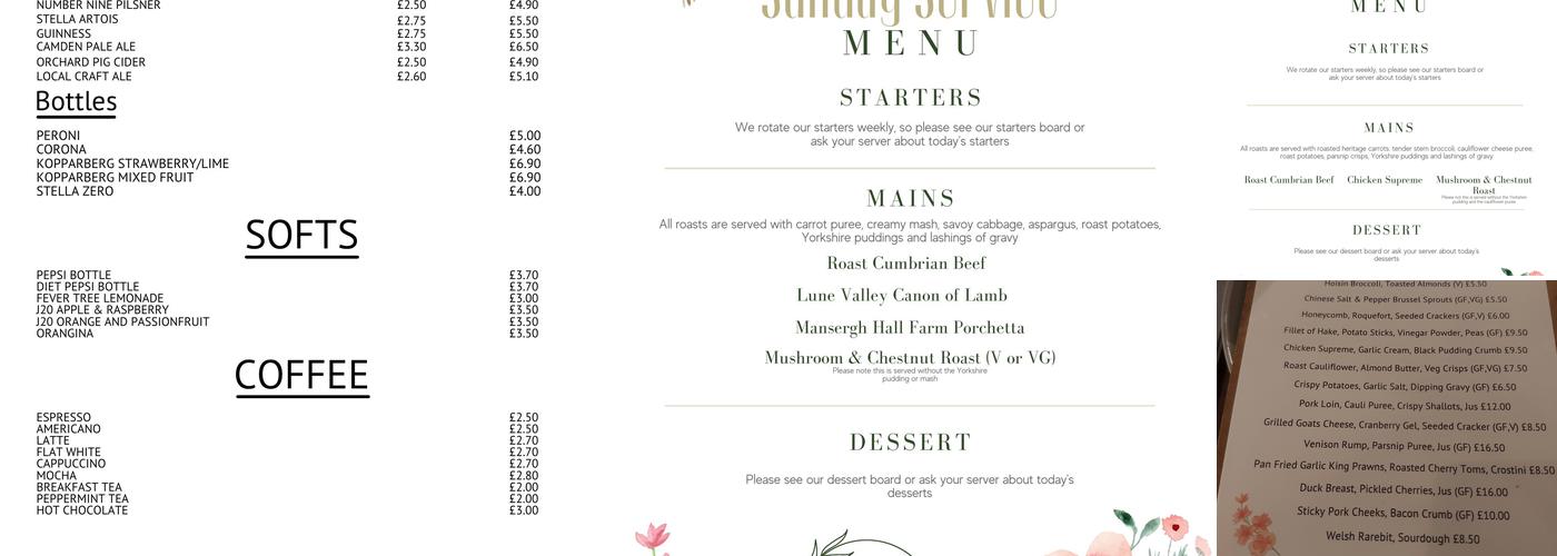 Number Nine Bar & Kitchen Menu