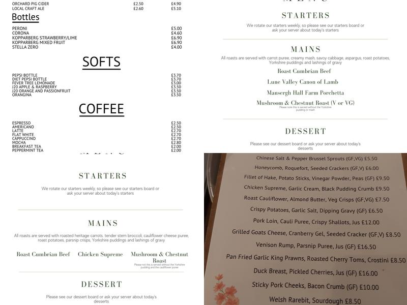 Number Nine Bar & Kitchen Menu
