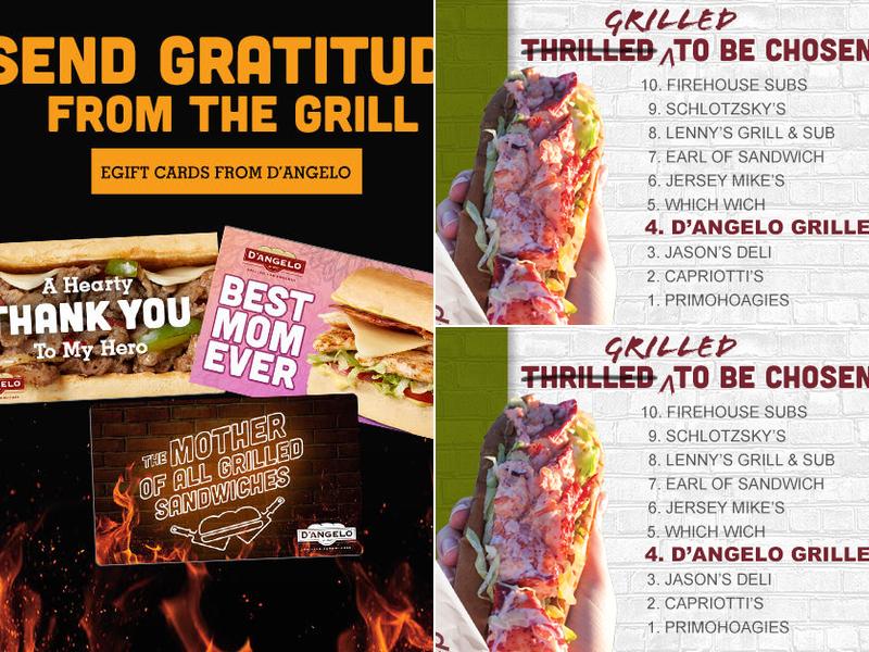 D'Angelo Grilled Sandwiches Menu