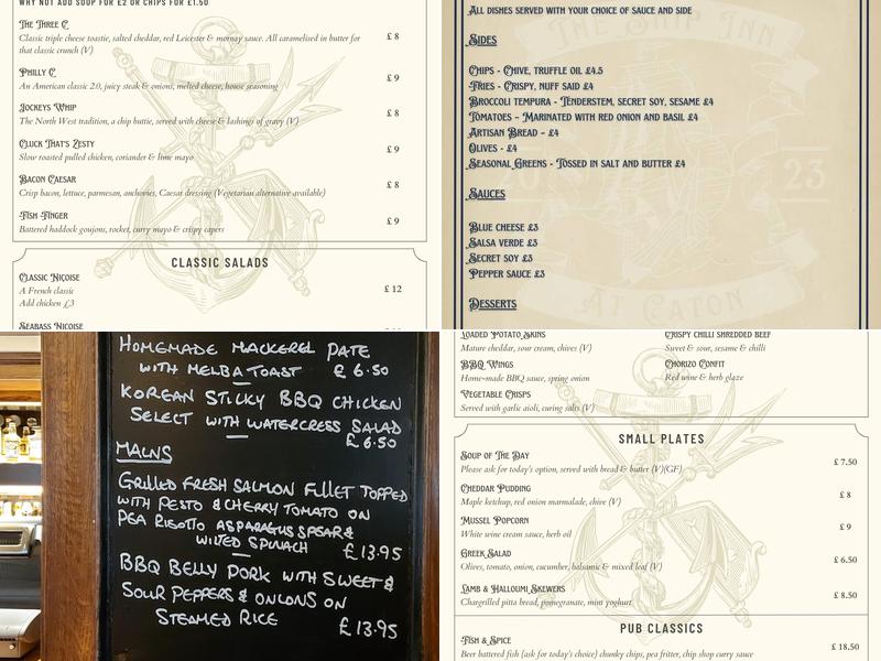 The Ship Inn at Caton Menu