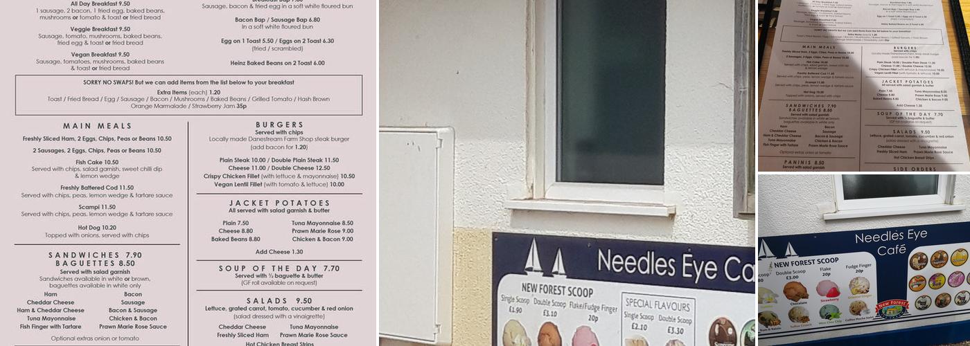 Needles Eye Cafe Menu