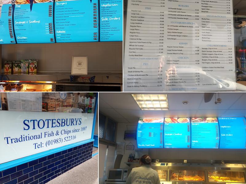 Stotesburys Fish & Chips Menu