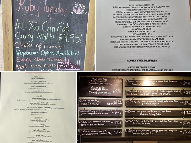 The White Lion Menu