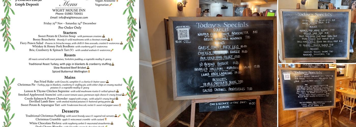 Wight Mouse Inn Menu