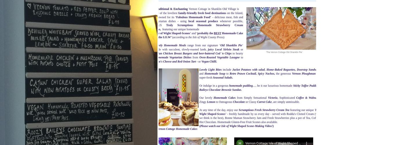 Vernon Cottage Menu