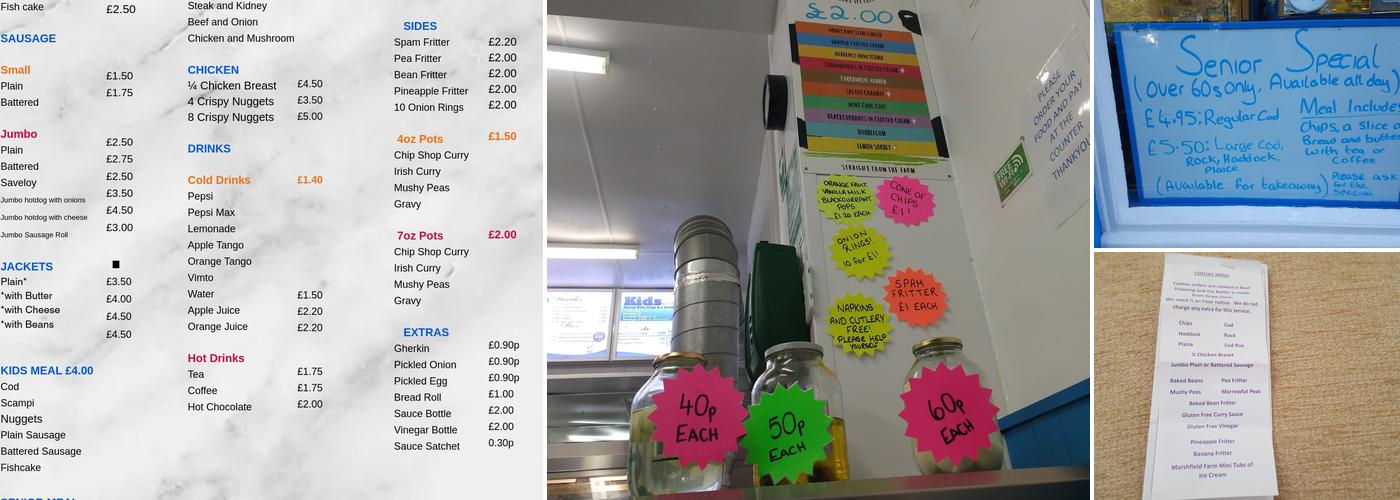 The Happy Haddock Menu