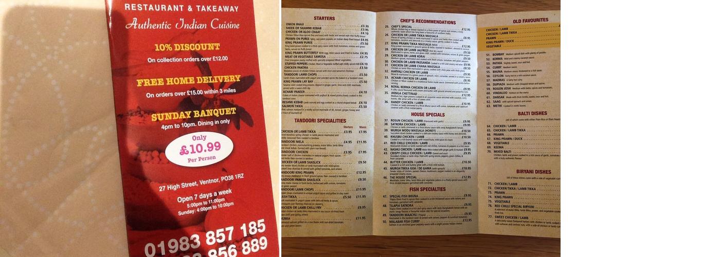 Red Chilli Menu