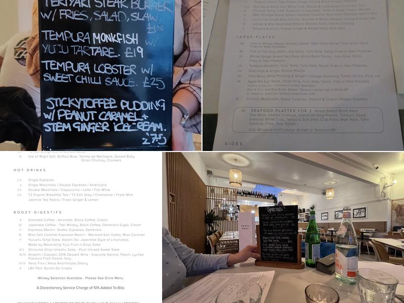 Smoking Lobster Menu