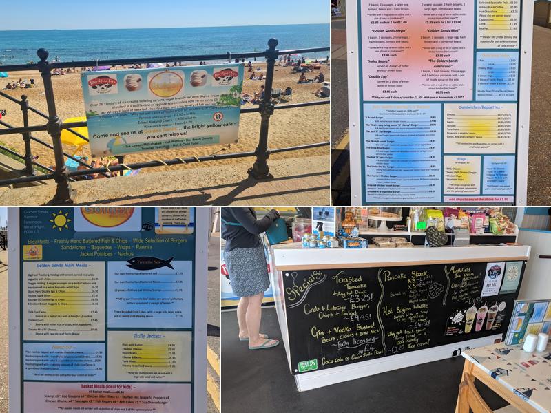 Golden Sands (Fish & Chip Takeaway/Ice Cream Parlour) Menu