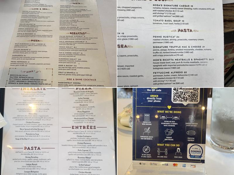 Romano's Macaroni Grill Menu