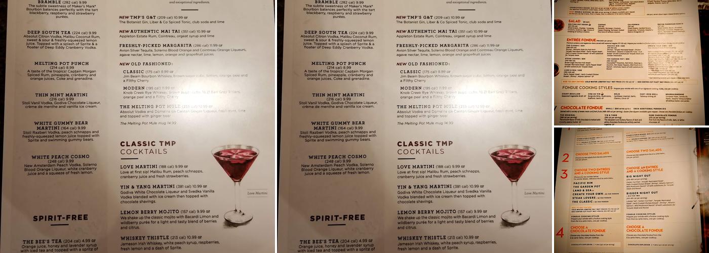 The Melting Pot Menu