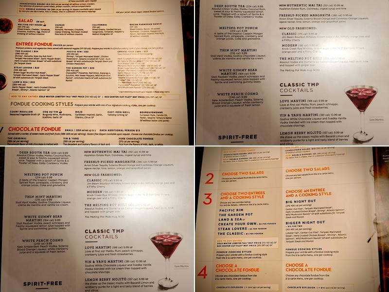 The Melting Pot Menu