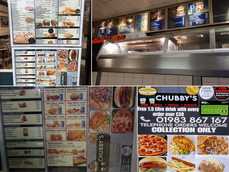 Chubby’s Chunky Chip Shop Menu