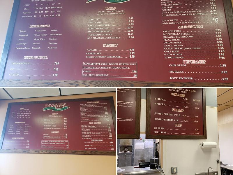 Rosati's Pizza Menu