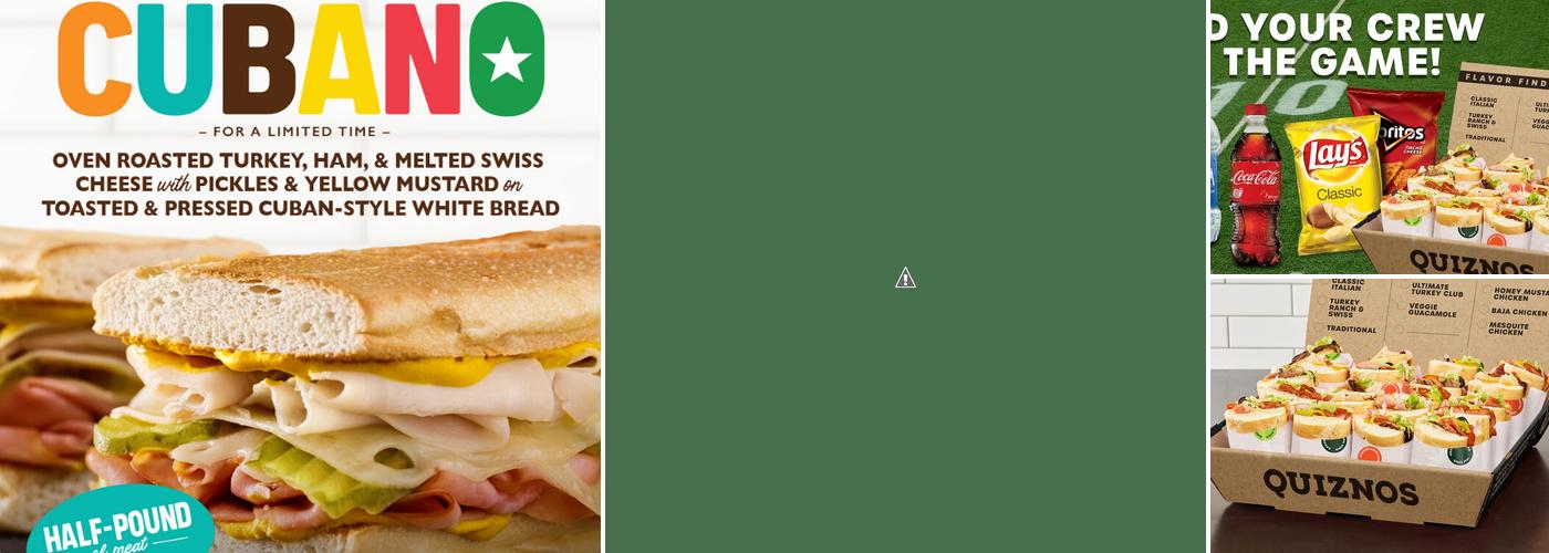 Quiznos Menu