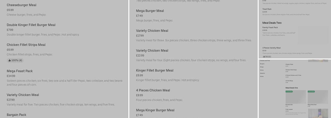 Kens Fried Chicken Menu