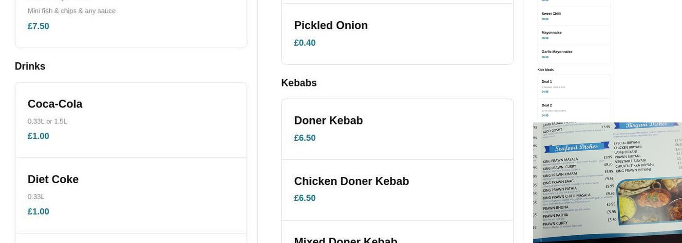 Houghton Chippy Menu