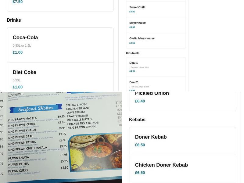 Houghton Chippy Menu