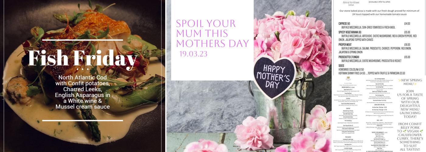 The Admiral Hornblower Menu