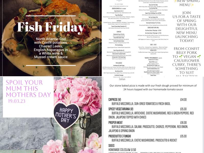 The Admiral Hornblower Menu