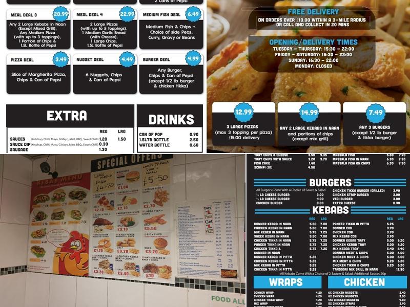 Marshall Traditional Chippy Menu