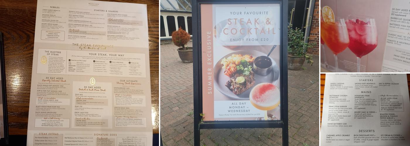 Miller & Carter Bexley Menu