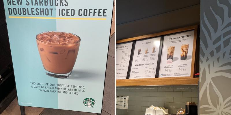 Starbucks Coffee Menu